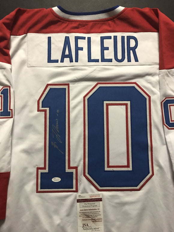 Guy LaFleur Signed Autographed Montreal Canadiens Hockey Jersey (JSA COA)