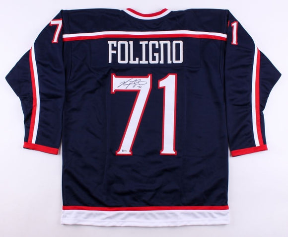 Nick Foligno Signed Autographed Columbus Blue Jackets Jersey (JSA COA)