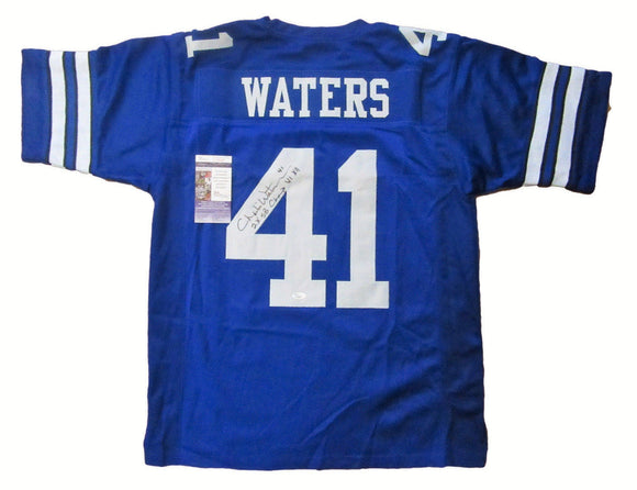 Charlie Waters Signed Autographed Dallas Cowboys Football Jersey (JSA COA)