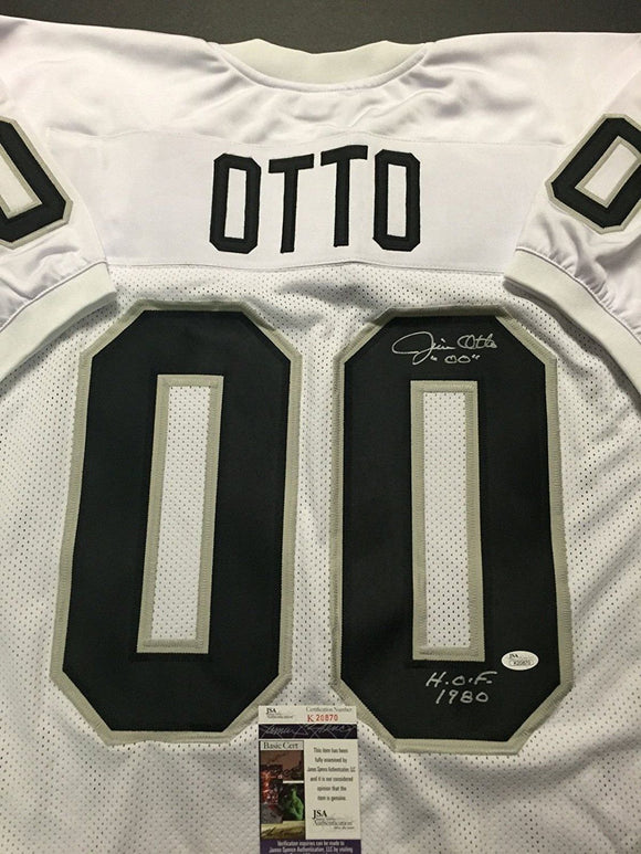Jim Otto Signed Autographed Oakland Raiders Football Jersey (JSA COA)