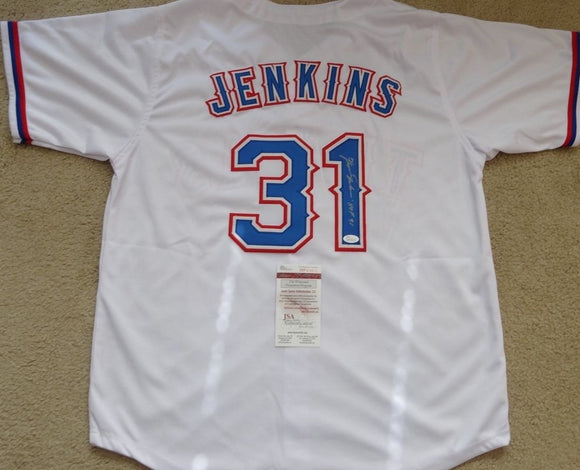 Ferguson Jenkins Signed Autographed Texas Rangers Baseball Jersey (JSA COA)