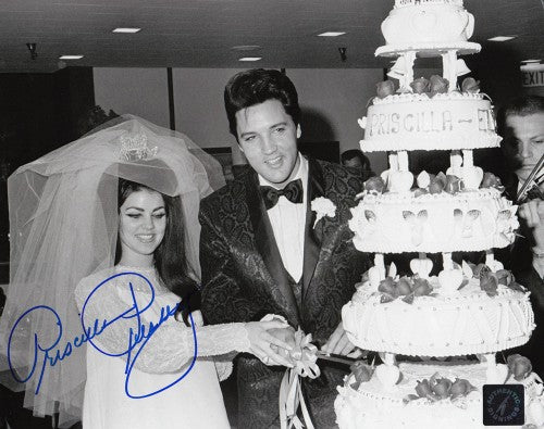 Priscilla Presley Signed Autographed Glossy 8x10 Photo w/ Elvis Presley (ASI COA)