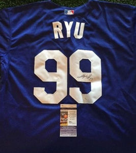 Hyun-Jin Ryu Signed Autographed Los Angeles Dodgers Baseball Jersey (JSA COA)