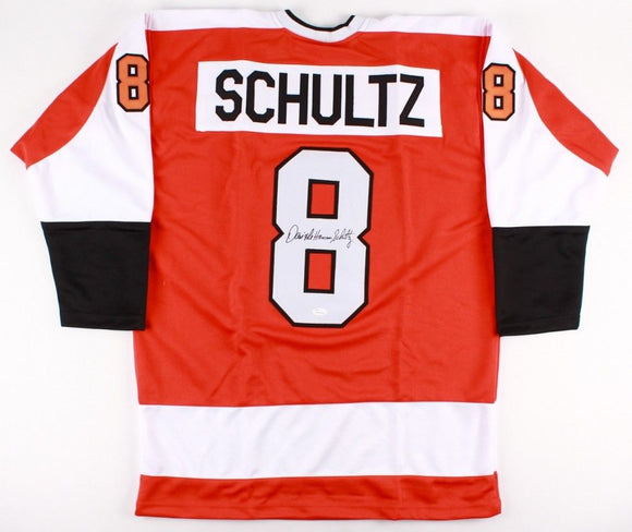 Dave 'The Hammer' Schultz Signed Autographed Philadelphia Flyers Hockey Jersey (JSA COA)