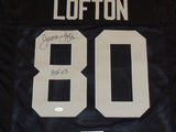 James Lofton Signed Autographed Oakland Raiders Football Jersey (JSA COA)