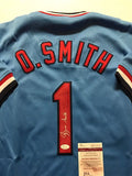 Ozzie Smith Signed Autographed St. Louis Cardinals Baseball Jersey (JSA COA)