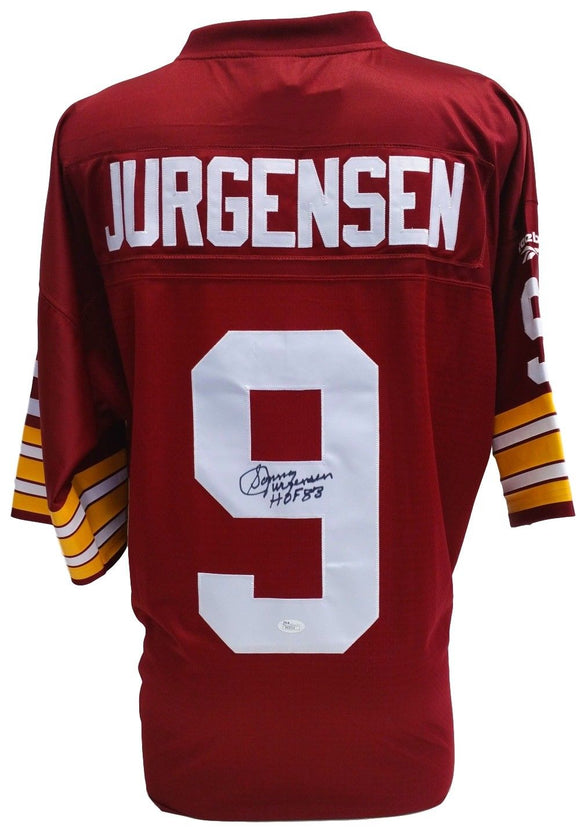 Sonny Jurgensen Signed Autographed Washington Redskins Football Jersey (JSA COA)