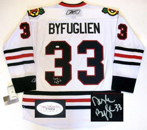 Dustin Byfuglien Signed Autographed Chicago Blackhawks Hockey Jersey (JSA COA)