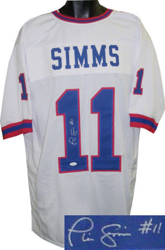 Phil Simms Signed Autographed New York Giants Football Jersey (JSA COA)