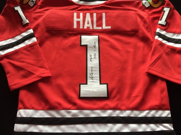 Glenn Hall Signed Autographed Detroit Red Wings Hockey Jersey (JSA COA)