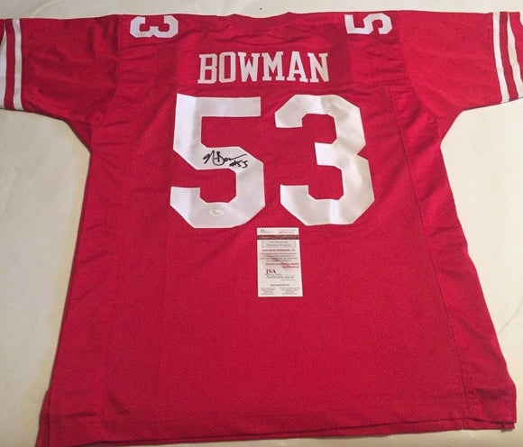 NaVorro Bowman Signed Autographed San Francisco 49ers Football Jersey (JSA COA)