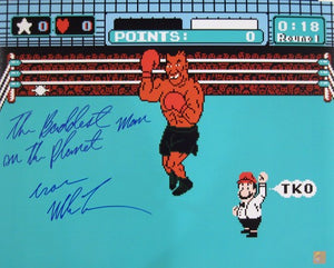 Mike Tyson Signed Autographed "The Baddest Man On The Planet" Glossy 16x20 Photo Punch Out (ASI COA)