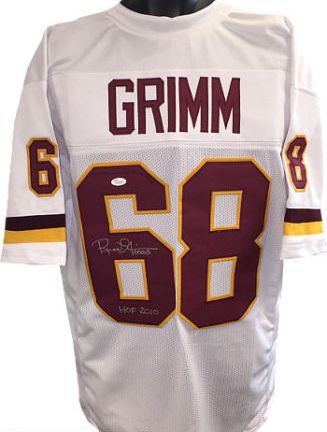 Russ Grimm Signed Autographed Washington Redskins Football Jersey (JSA COA)