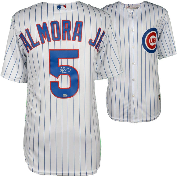 Albert Almora Jr. Signed Autographed Chicago Cubs Baseball Jersey (MLB COA)