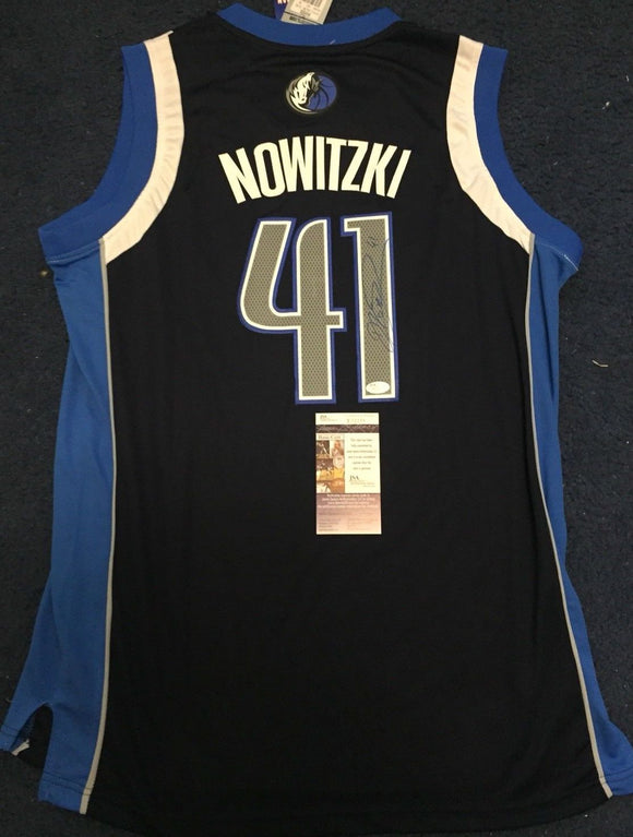 Dirk Nowitzki Signed Autographed Dallas Mavericks Basketball Jersey (JSA COA)