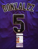 Carlos Gonzalez Signed Autographed Colorado Rockies Baseball Jersey (JSA COA)