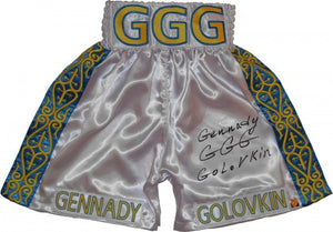 Gennady "GGG" Golovkin Signed Autographed White Boxing Trunks (ASI COA)