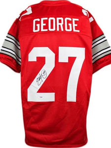 Eddie George Signed Autographed Ohio State Buckeyes Football Jersey (JSA COA)