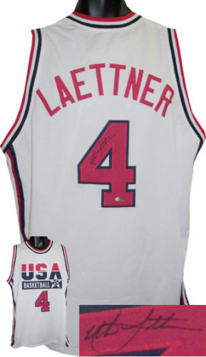 Christian Laettner Signed Autographed USA Dream Team Basketball Jersey (JSA COA)