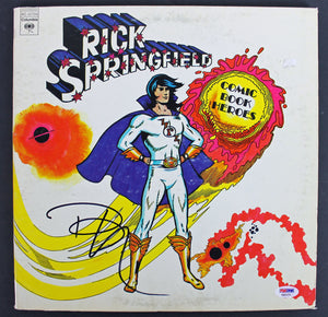 Rick Springfield Signed Autographed "Comic Book Heroes" Record Album (PSA/DNA COA)