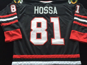 Marian Hossa Signed Autographed Chicago Blackhawks Hockey Jersey (JSA COA)