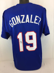 Juan Gonzalez Signed Autographed Texas Rangers Baseball Jersey (JSA COA)
