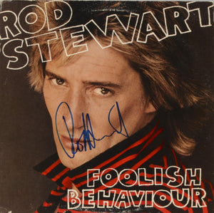 Rod Stewart Signed Autographed "Foolish Behaviour" Record Album (PSA/DNA COA)