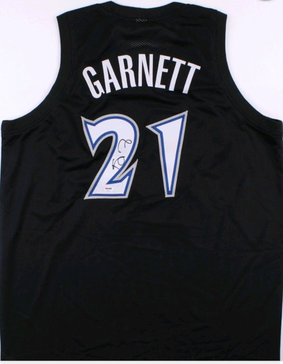 Kevin Garnett Signed Autographed Minnesota Timberwolves Basketball Jersey (PSA/DNA COA)