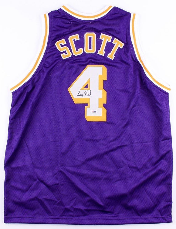 Byron Scott Signed Autographed Los Angeles Lakers Basketball Jersey (PSA/DNA COA)