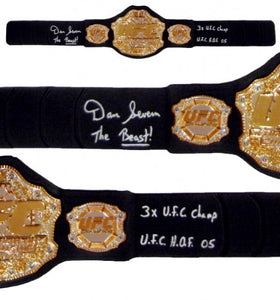 Dan "The Beast" Severn Signed Autographed UFC Replica Heavyweight Championship Belt (ASI COA)