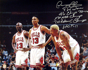 Dennis Rodman Signed Autographed Glossy 16x20 Photo Chicago Bulls (ASI COA)