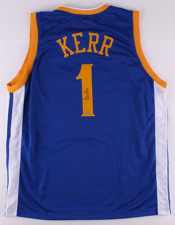 Steve Kerr Signed Autographed Golden State Warriors Basketball Jersey (Schwartz COA)