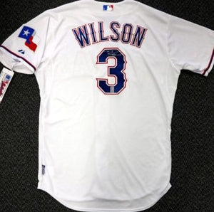 Russell Wilson Signed Autographed Texas Rangers Baseball Jersey (Russell Wilson Authenticated)