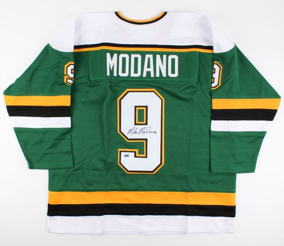 Mike Modano Signed Autographed Minnesota North Stars Hockey Jersey (JSA COA)