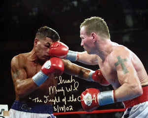 "Irish" Micky Ward Signed Autographed "Fight of The Century 5/18/02" Glossy 16x20 Photo vs Arturo Gatti (ASI COA)