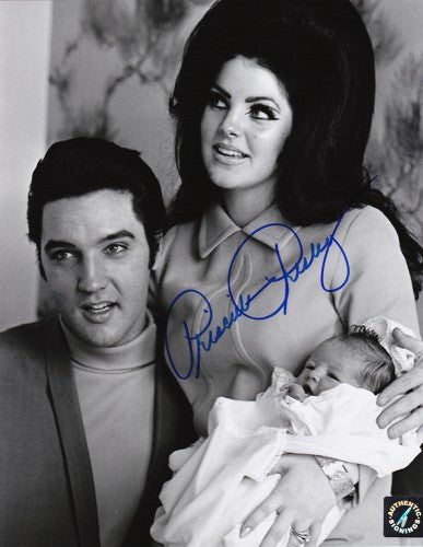 Priscilla Presley Signed Autographed Glossy 8x10 Photo w/ Elvis Presley (ASI COA)