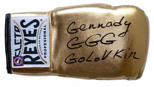 Gennady "GGG" Golovkin Signed Autographed Cleto Reyes Gold Boxing Glove (ASI COA)