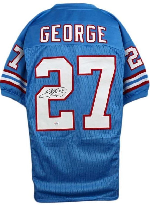Eddie George Signed Autographed Houston Oilers Football Jersey (JSA COA)