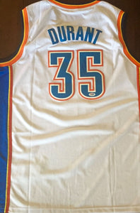 Kevin Durant Signed Autographed Oklahoma City Thunder Basketball Jersey (PSA/DNA COA)