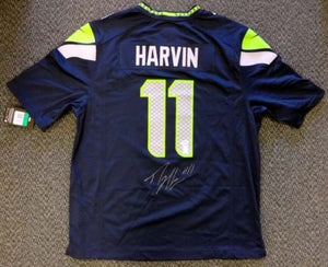 Percy Harvin Signed Autographed Seattle Seahawks Football Jersey (PSA/DNA COA)