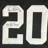 Rocky Bleier Signed Autographed '4x SB Champs' Pittsburgh Steelers Black Football Jersey (JSA COA)