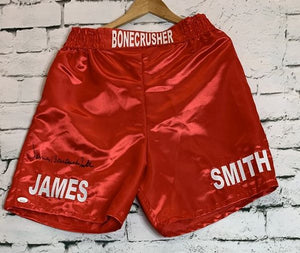 James 'Bonecrusher' Smith Signed Autographed Boxing Trunks (JSA COA)