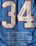 Earl Campbell Signed Autographed 'HOF 91' Houston Oilers STAT Football Jersey (JSA COA)