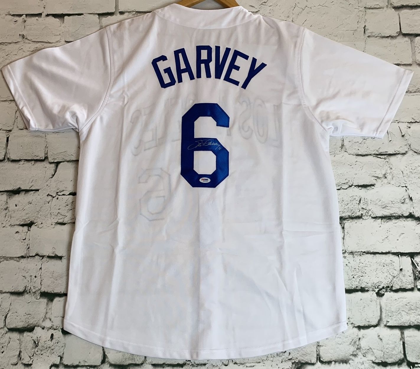 Steve Garvey Signed Los Angeles White Baseball Jersey (JSA)