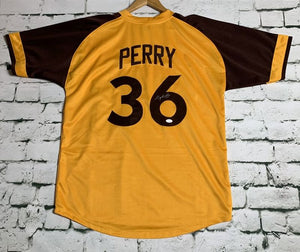 Gaylord Perry Signed Autographed San Diego Padres Throwback Baseball Jersey (JSA COA)