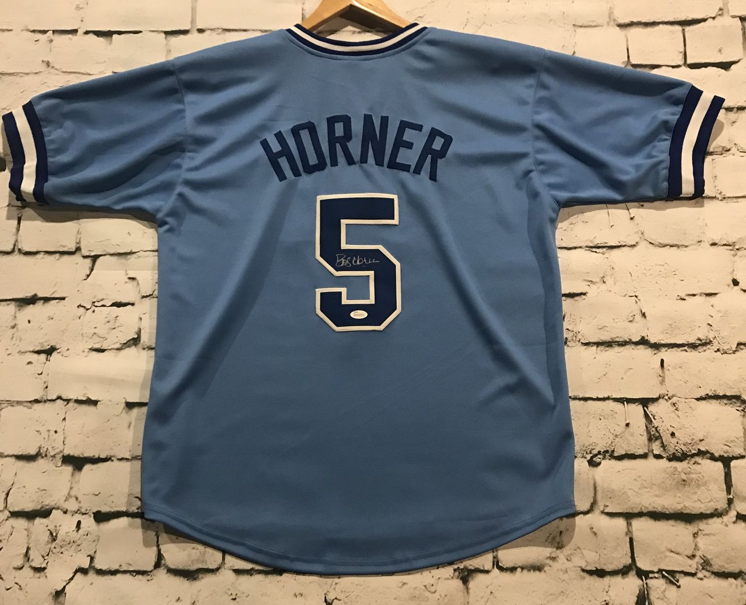 Bob Horner Signed Autographed Atlanta Braves Throwback Baseball Jersey –  Sterling Autographs