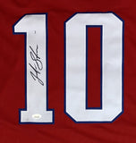 Josh Gordon Signed Autographed New England Patriots Red Football Jersey (JSA COA)