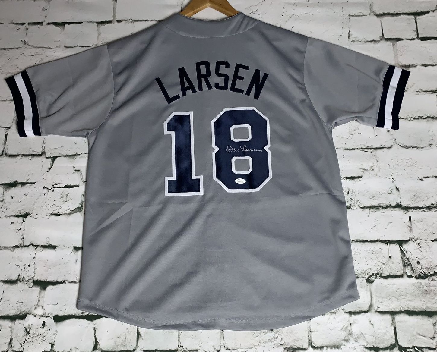 Don Larsen Signed Autographed Jersey NY Yankees WS PG 10-8-56 PSA V19534