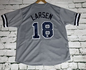 Don Larsen Signed Autographed New York Yankees Baseball Jersey (JSA COA)