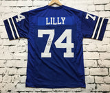 Bob Lilly Signed Autographed 'HOF 80' Dallas Cowboys Blue Football Jersey (JSA COA)